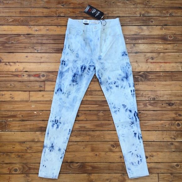 LEVI’S tie dye jeans mile stretch high super skinny high rise high waisted 29 - Picture 4 of 14